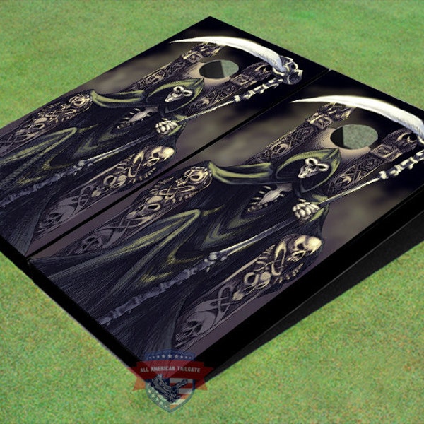 Custom Corn Hole Grim Reaper Graphic Cornhole Boards