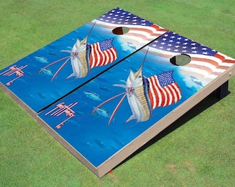 Custom Guy Harvey Americana Cornhole Boards