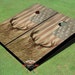 American Flag With Deer Faded Custom Cornhole Boards