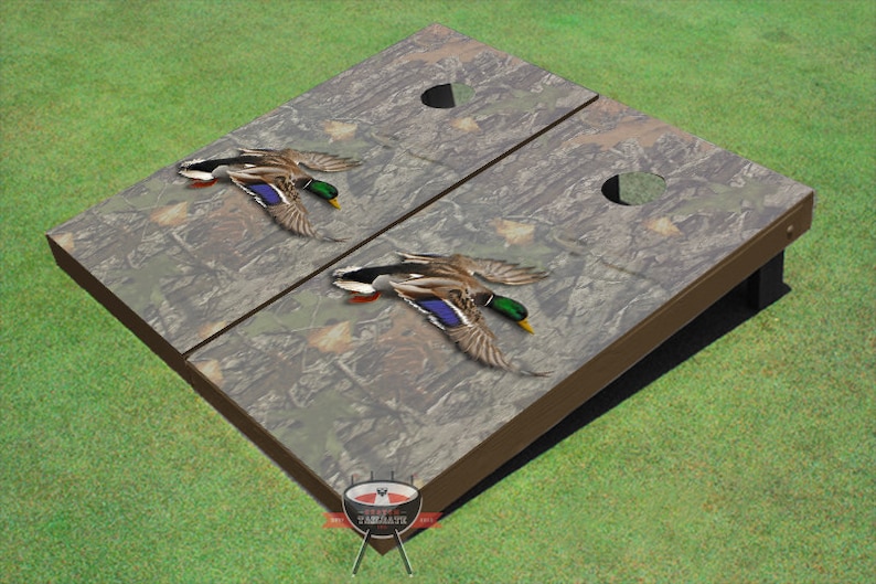 Custom Mallard Cammo Graphic Cornhole Boards