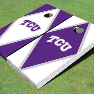 Texas Christian University &quot;TCU&quot; Alternating Diamond Cornhole Boards