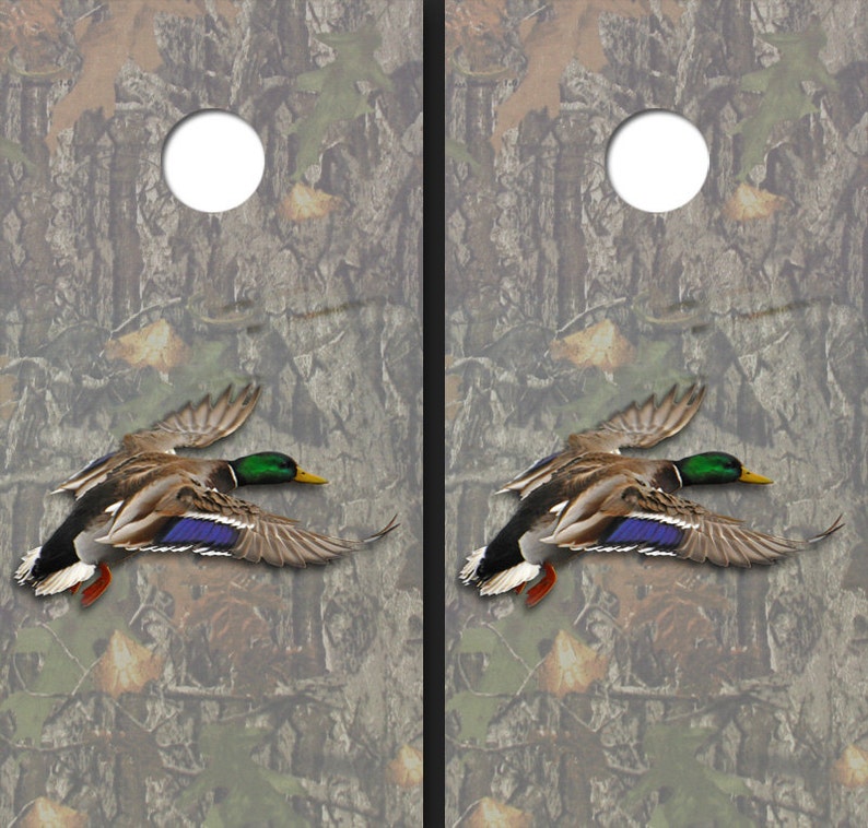 Custom Mallard Cammo Graphic Cornhole Boards