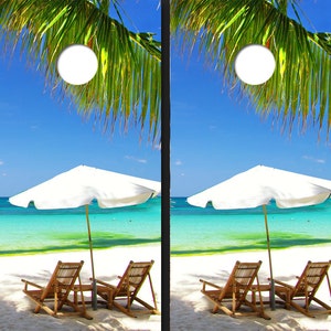 Custom Graphic Cornhole Skins Beach Chair 2 Wraps