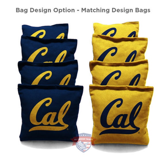 Cornhole Bean Bags Set of 8 ACA Regulation Bags UC BERKLEY CALIFORNIA 