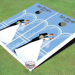 Custom Corn Hole Garden Wedding Themed Cornhole Boards