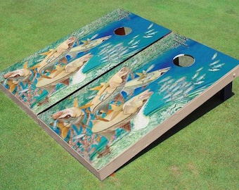 Custom Guy Harvey Snooks Horizontal Cornhole Boards