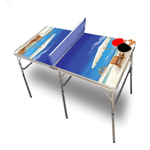 Beach Gazebo Portable Tennis Ping Pong Folding Table w/Accessories