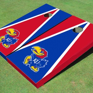 University Of Kansas Jayhawks Alternating Triangle Cornhole Boards