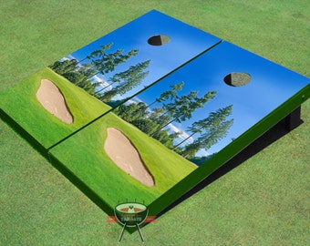 Custom Corn Hole Golf Course Bunker Graphic Cornhole Boards