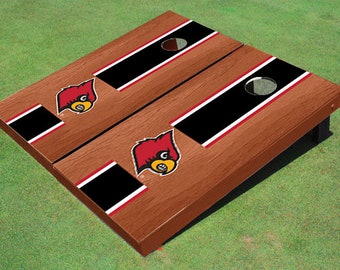 University of Louisville Black Rosewood Matching Long Stripe Cornhole Boards