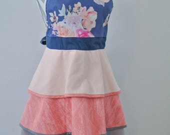 Women's Apron,  Apron, Full Apron, Vintage Style Apron, Girly Apron, Apron for Women, Layered Apron, Ruffled Apron, Cute Apron, Feminine