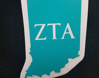 ZTA Contorno de tu estado, Calcomanía para ventana ZTA, Calcomanía estatal ZTA, Calcomanía Zeta, Calcomanía para ventana de auto, Calcomanía de tu estado