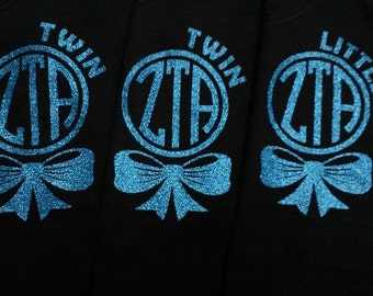 Camiseta ZTA Big Little, Camiseta ZTA Familiar, Camiseta Sorority Big Little, Camiseta Little Sister, Camiseta Big Sister