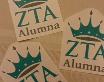 Calcomanía para ventana de exalumna de ZTA