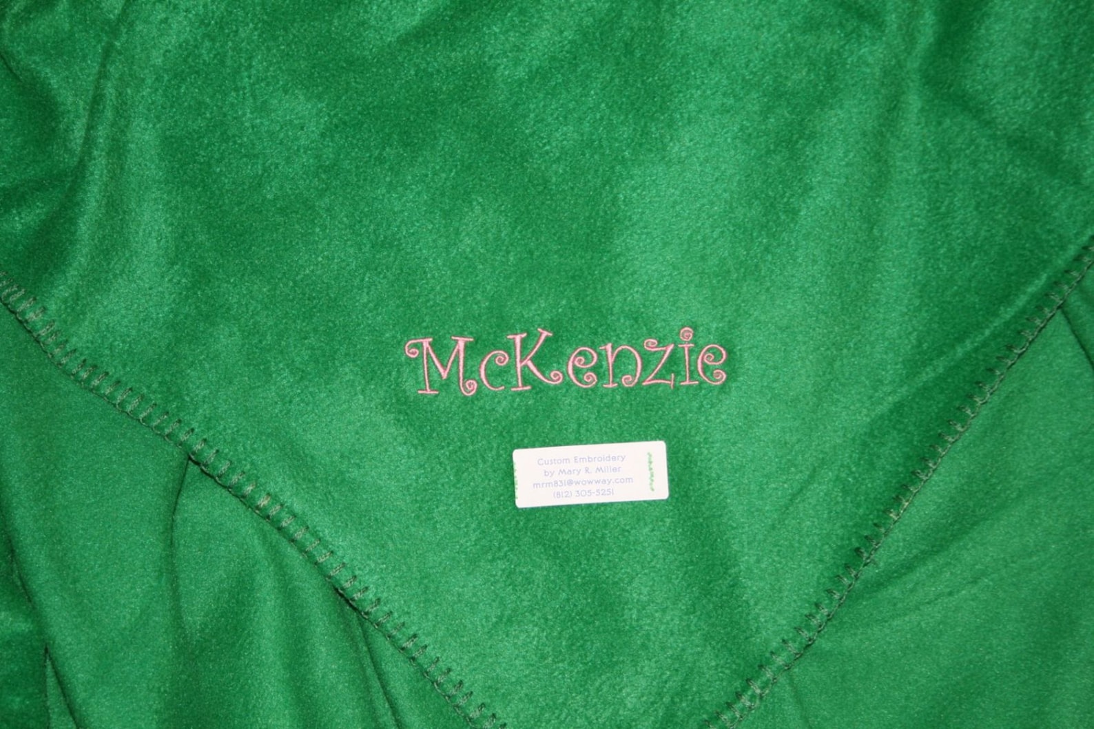 Custom Embroidered Fleece Blanket Etsy