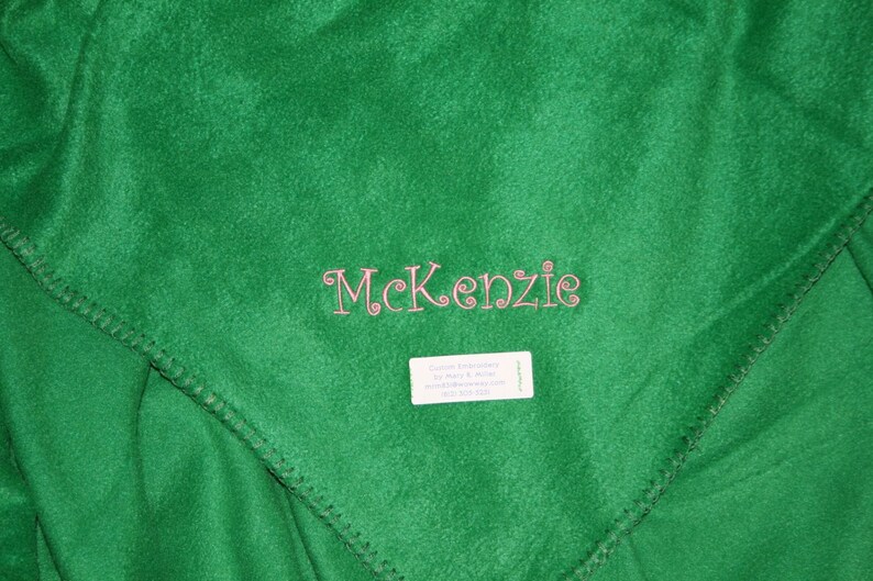 Custom Embroidered Fleece Blanket Etsy