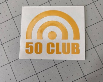 Archery 50 Club Decal, Archery Perfect Score, Archery Target