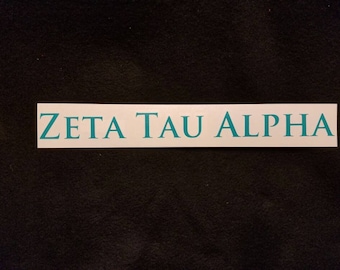 Calcomanía Zeta Tau Alpha, Calcomanía para ventana ZTA, Calcomanía ZTA, Calcomanía para ventana, Calcomanía de hermandad, Hermandad ZTA