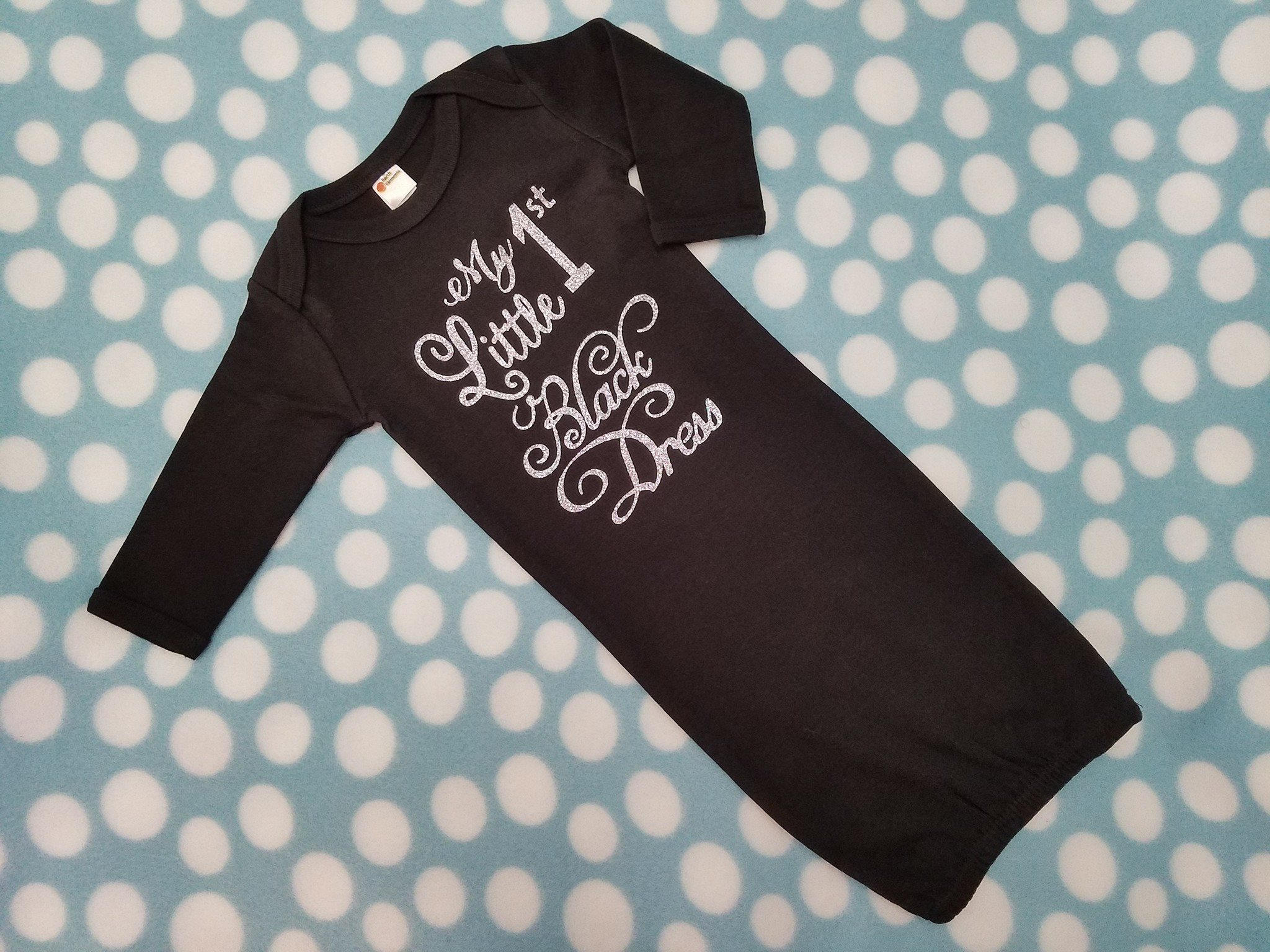 Baby's First, Little Black Dress, Baby Gown, Long Sleeve
