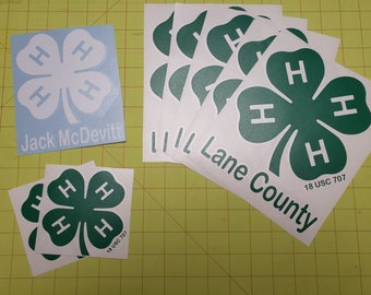 Calcomanía con el logotipo de 4-H