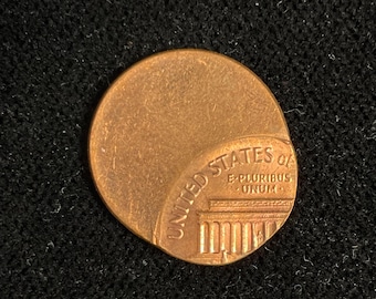 Off-Center Error Copper Cent / U.S. Mint Genuine Mis-strike Penny Coin – Rare / C3528