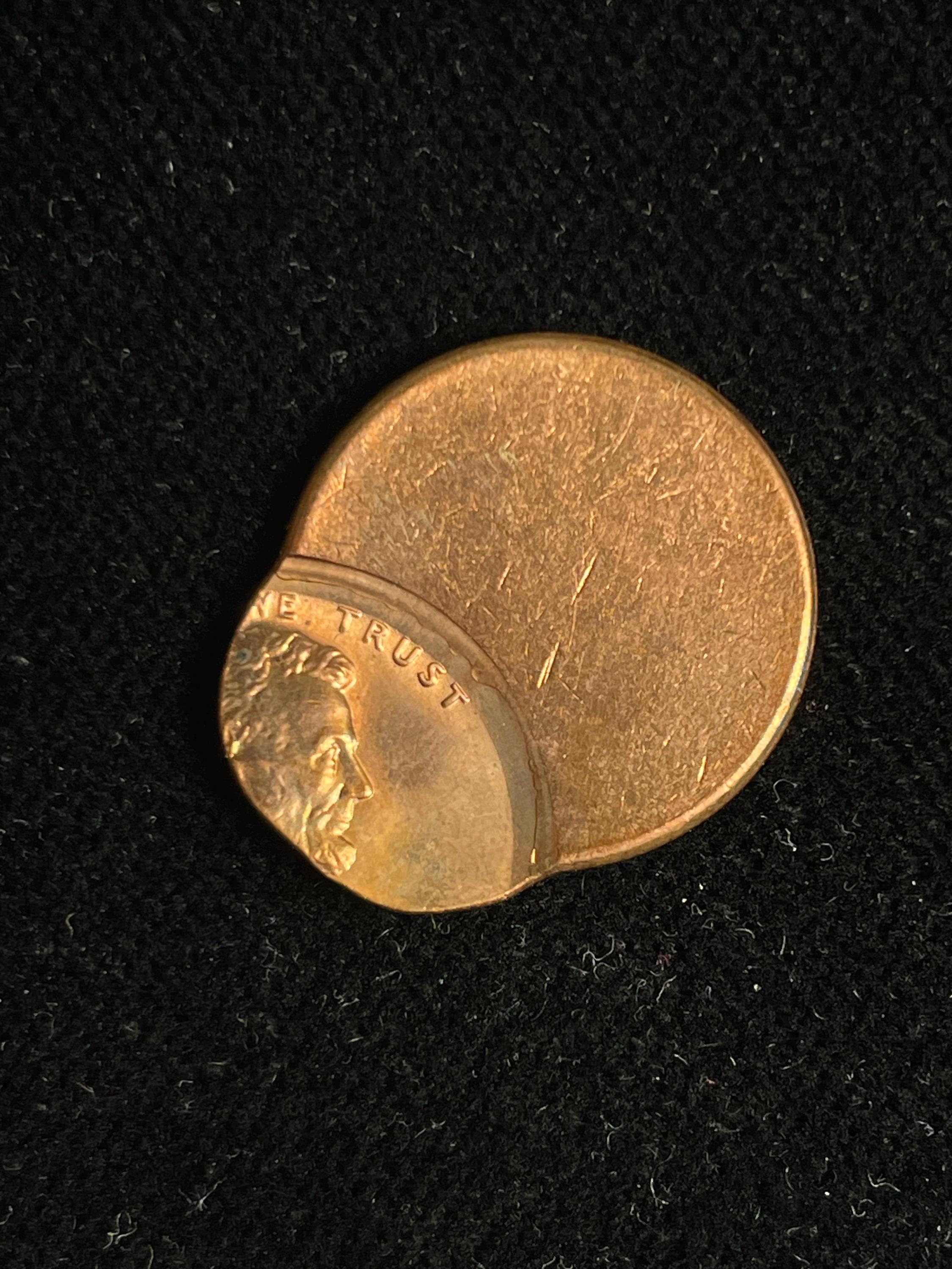 Off-center Error Copper Cent / U.S. Mint Genuine Mis-strike Penny