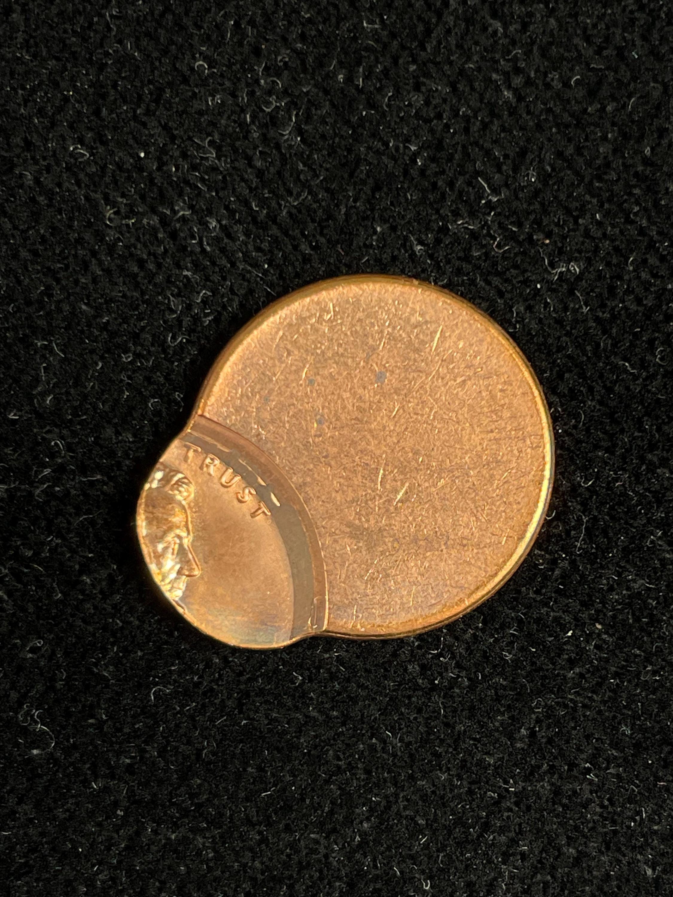 Off-Center Error Copper Cent / U.S. Mint Genuine Mis-strike Penny Coin – Rare / C3530