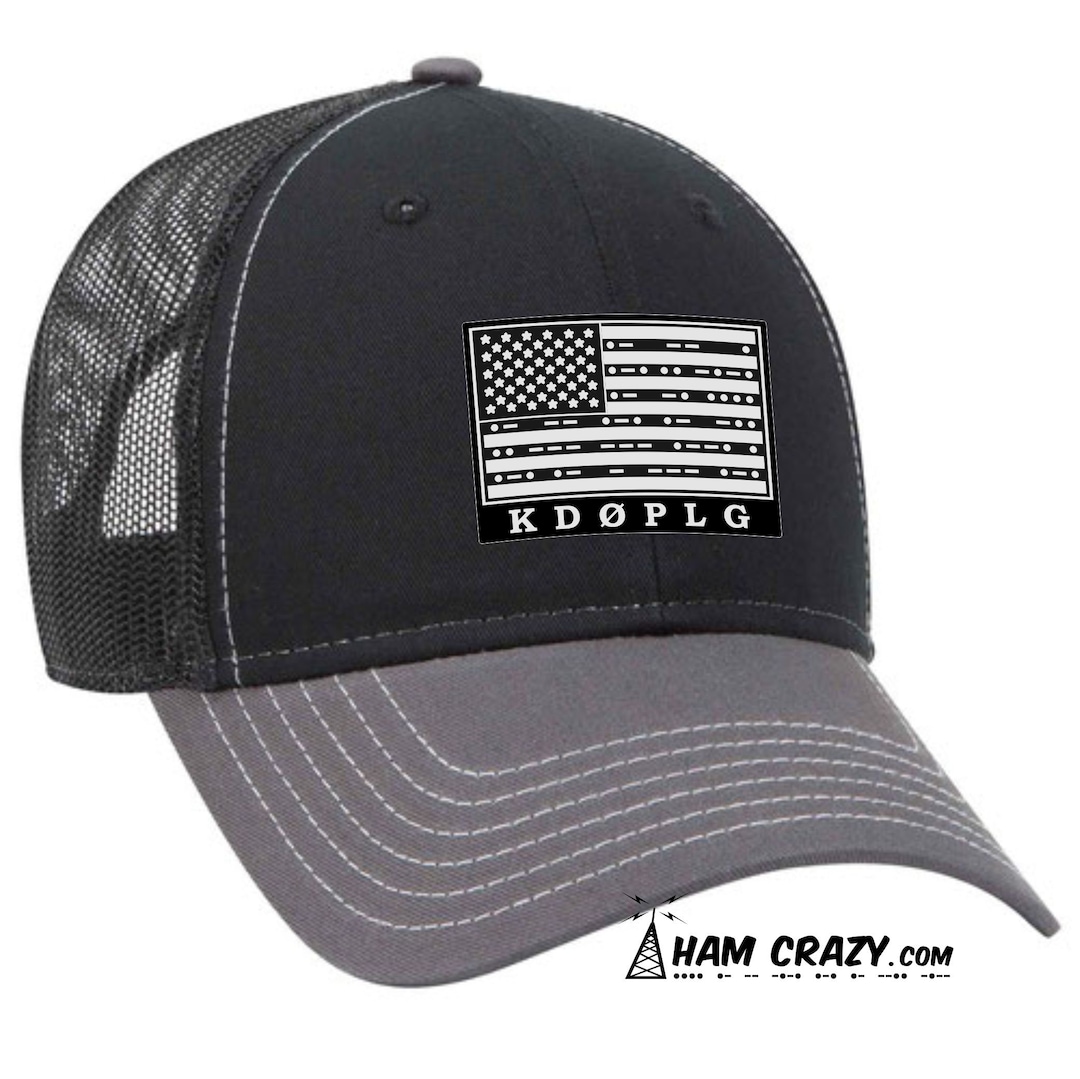 US Flag Leather-look Patch Ham Radio Hat With Callsign - Etsy