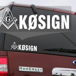 Masonic Callsign Window Decal