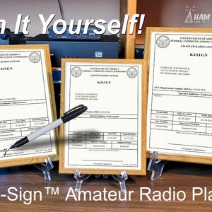 Real-Sign™ FCC-licentieplaquette voor amateurradio's voor radioamateurs