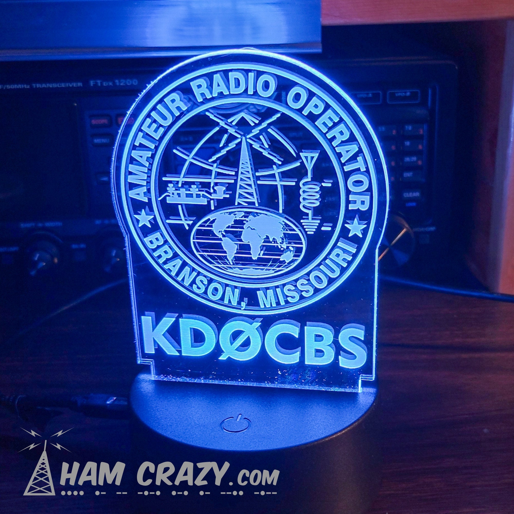 Round Logo Ham Radio Lighted on Air Callsign Display picture