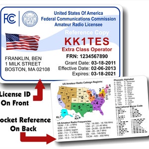 Ham Radio FCC Amateur Radio License ID Card