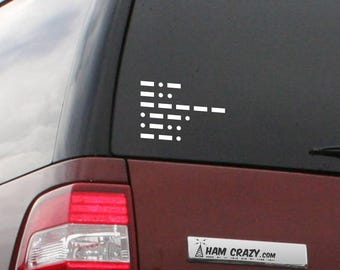 Ham Radio Callsign Morse Code Window Decal