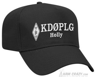 Radio Icon Graphic Ham Radio Hat with Callsign