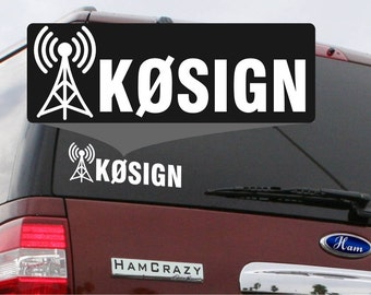 Ham Radio Callsign Antenna Callsign Window Decal