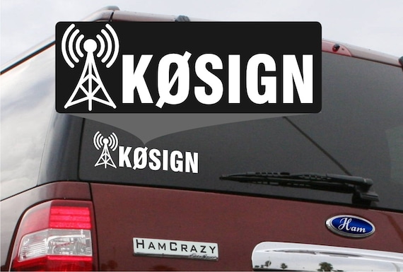 Ham Radio Callsign Antenna Callsign Window Decal