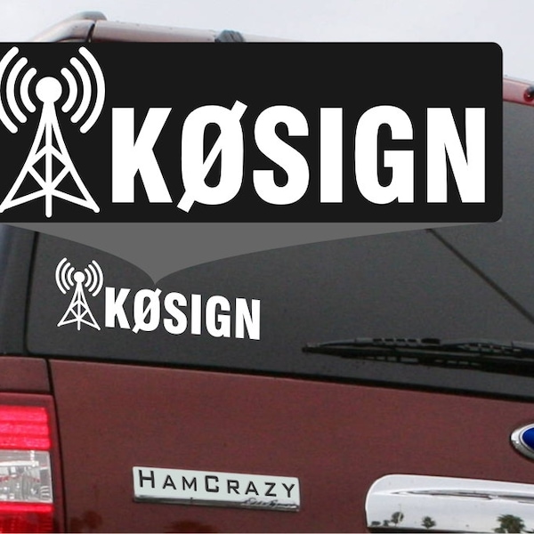 Ham Radio Callsign Antenna Callsign Window Decal