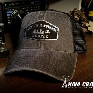 Key to Happiness Leather-look Patch Hat with Callsign