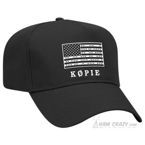 US Flag Ham Radio Hat with Callsign