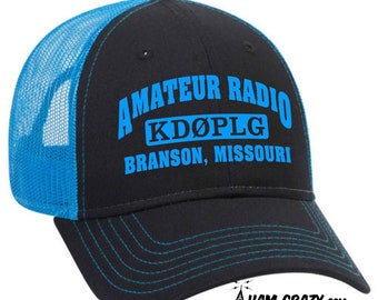 Colorful Ham Radio Callsign Hat for Amateur Radio Operators