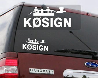 CW Key Amateur Radio Callsign Window Decal for Ham Radio Operators