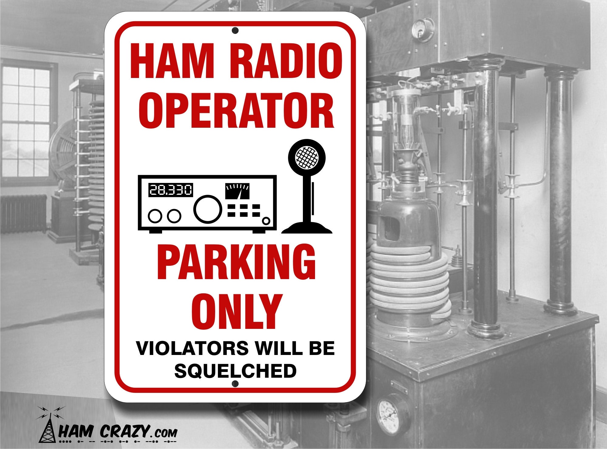 Ham Radio Operator Parking Only Sign Amateur Radio