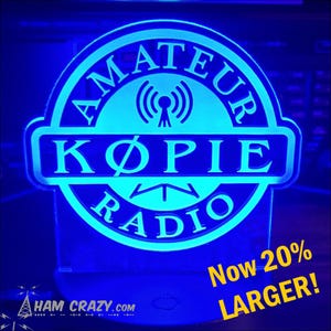 Amateur Radio Emblem - Ham Radio Lighted On Air Callsign Display LED - Amateur Radio NOW 20% LARGER !