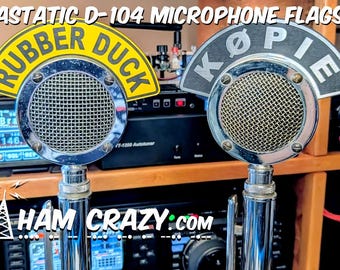 Deluxe Astatic D-104 Mic Flags - Ham Radio - CB Radio - Amateur Radio Microphone Flags - Microphone is NOT INCLUDED