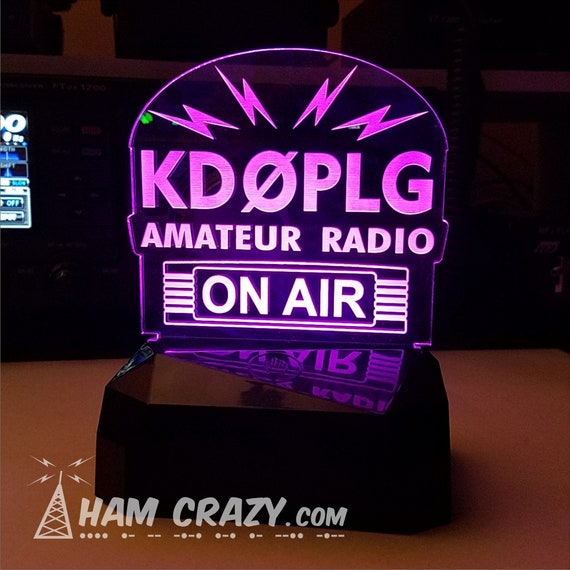 Ham Radio Lighted on Air Callsign Display LED Amateur Radio