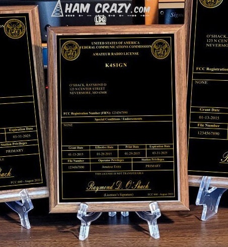 Targa Per Licenza Radioamatoriale - Peltro E Nero - Italia - Foto 6