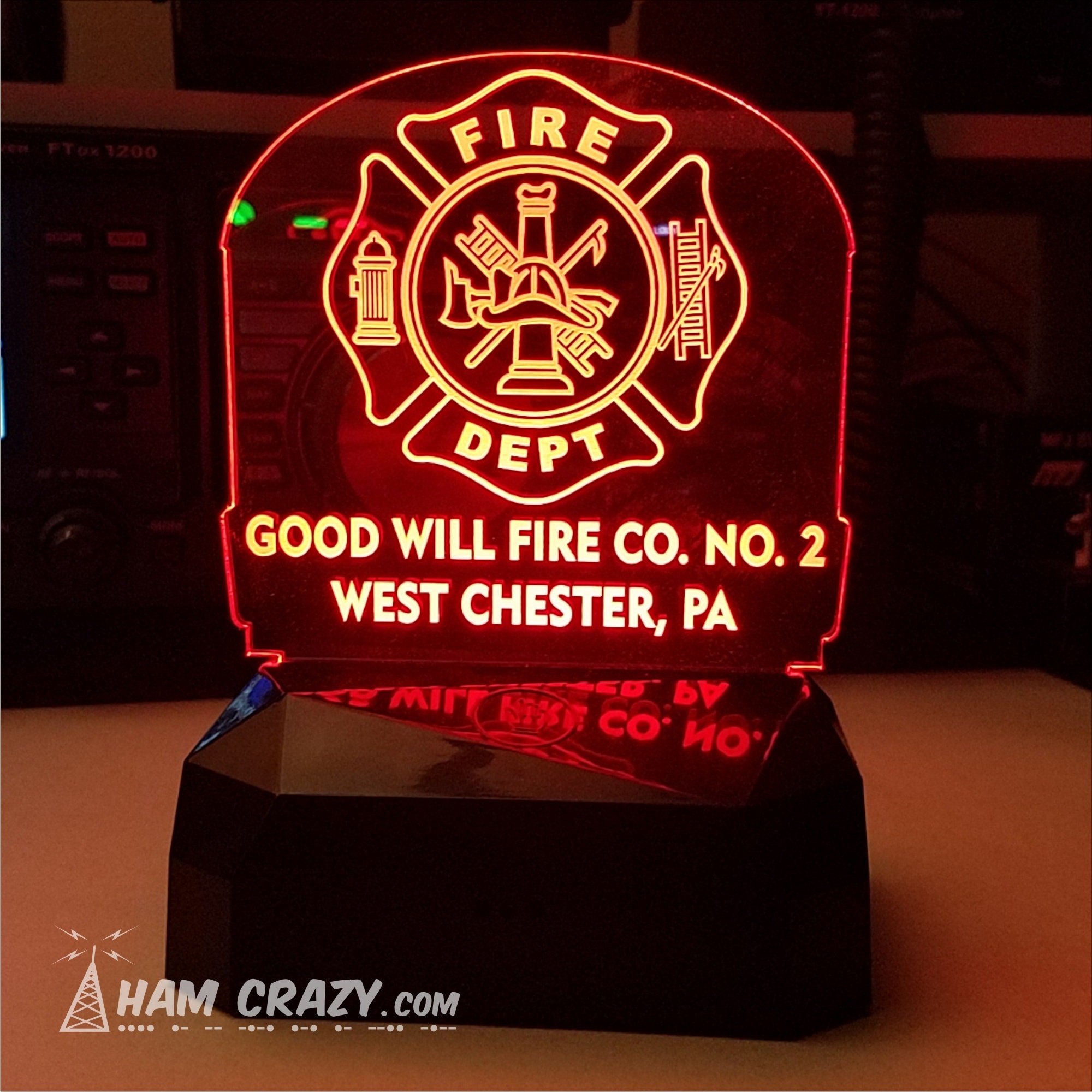 Lighted Fire Insignia Logo & Info Display - LED - Etsy