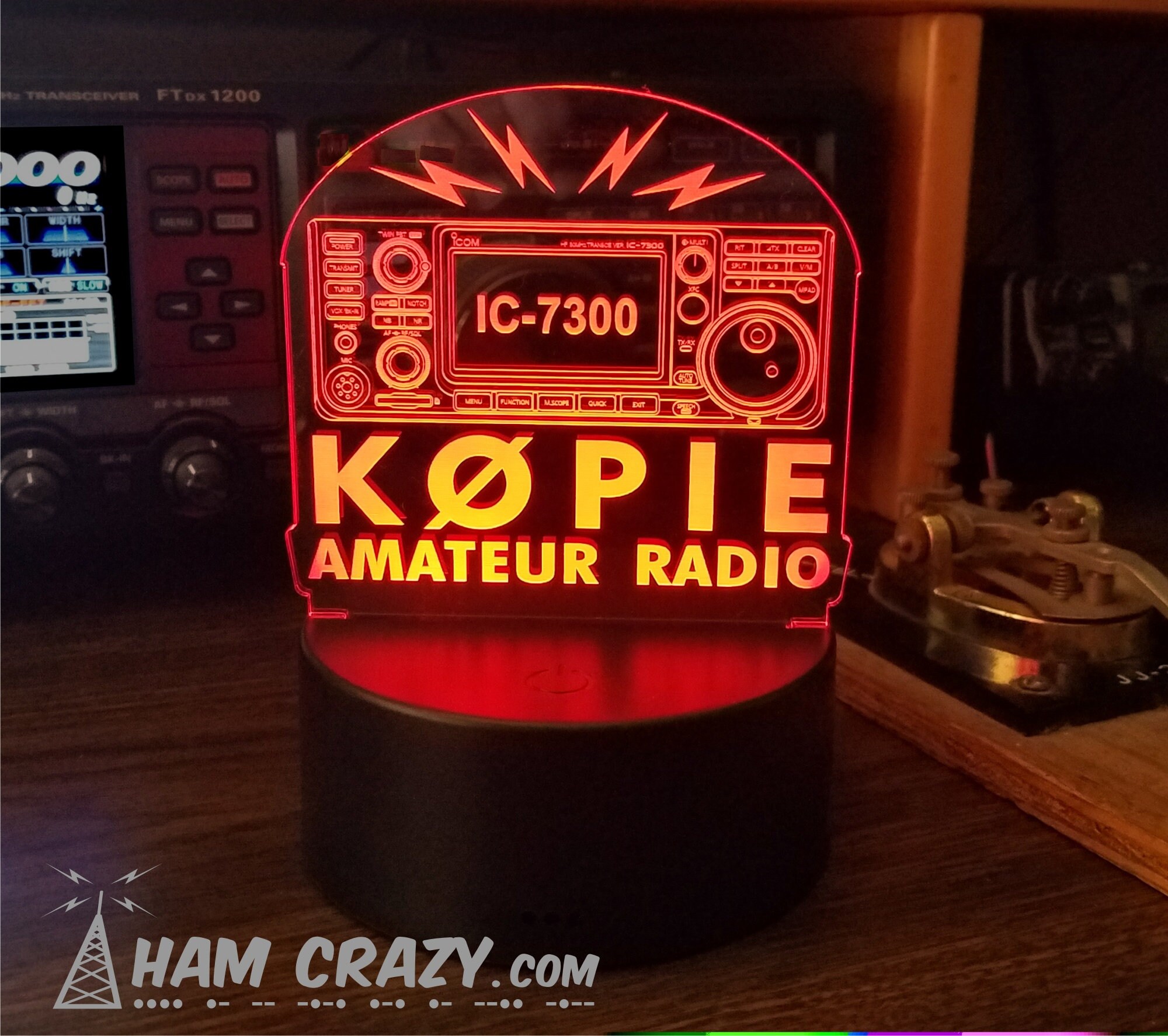 Icom IC-7300 Lighted Ham Radio Callsign Display LED Amateur pic