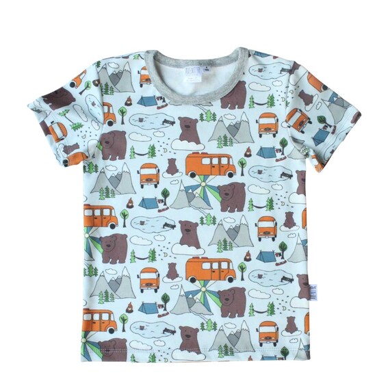 Van Life Kids Clothes Happy Camper T Shirt Tent Camping Etsy