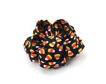 Candy Corn Dog Collar Flower - Halloween Dog Flower - Fall Dog Collar Accessory